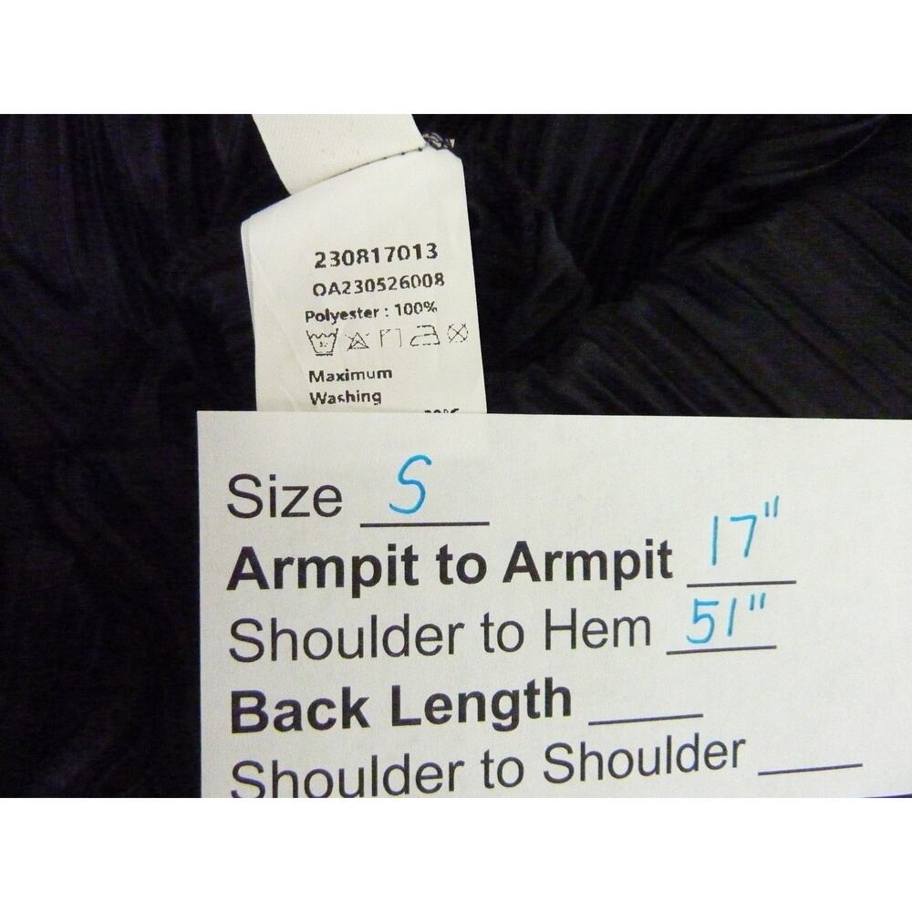 NWT Commense Pleated Maxi Dress in Black - Picture 7 of 7